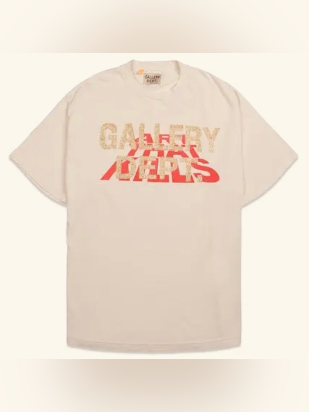 Gallery Dept. Vintage ATK Stack Logo T-Shirt in Cream size XL